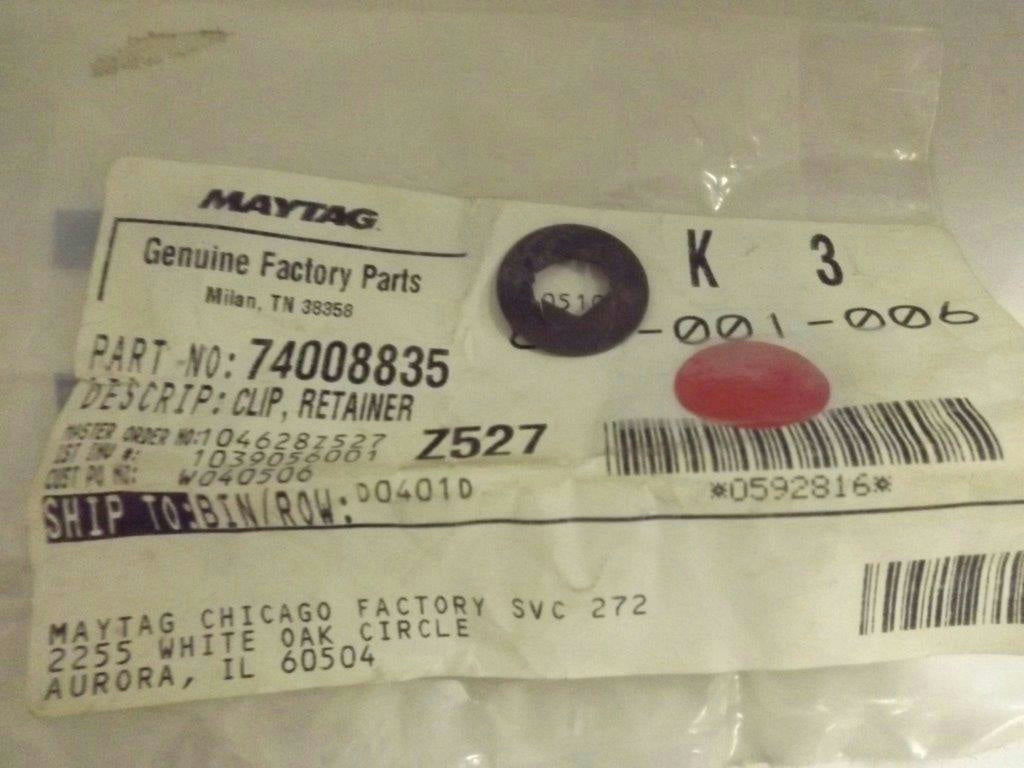 MAYTAG WHIRLPOOL STOVE 74008835 RETAINER CLIP NEW MAYTAG WHIRLPOOL STOVE 74008835 RETAINER CLIP NEW